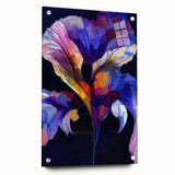 Abstract Fluid Canvas Art - Contemporary Fluid Art Pieces in Purple