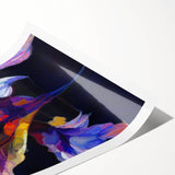 Abstract Fluid Canvas Art - Contemporary Fluid Art Pieces in Purple