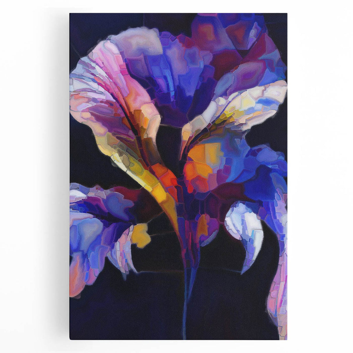 Abstract Fluid Canvas Art - Contemporary Fluid Art Pieces in Purple