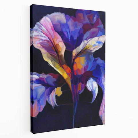 Abstract Fluid Canvas Art - Contemporary Fluid Art Pieces in Purple