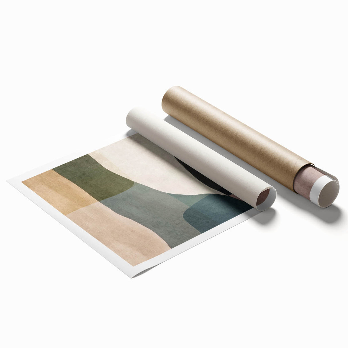 Layered Stillness – Earth Tone Art from Earthen Harmony Abstracts