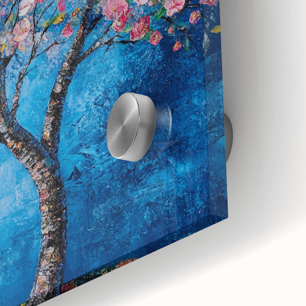 Cherry Blossom in Blue – Botanical Tree Art Prints & Wall Decor