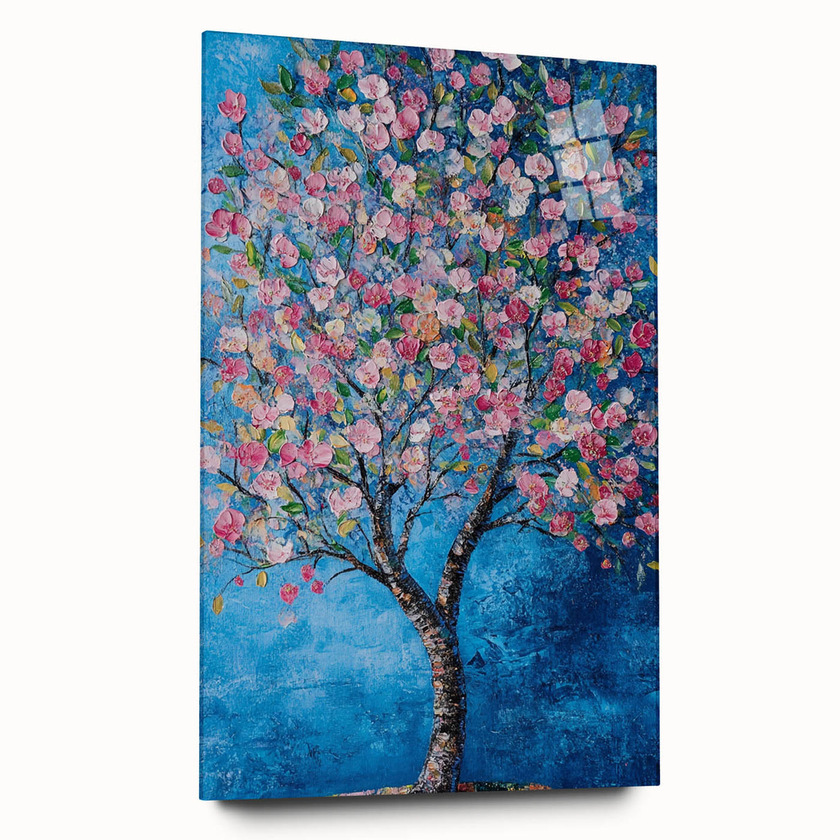 Cherry Blossom in Blue – Botanical Tree Art Prints & Wall Decor