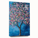 Cherry Blossom in Blue – Botanical Tree Art Prints & Wall Decor