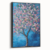 Cherry Blossom in Blue – Botanical Tree Art Prints & Wall Decor