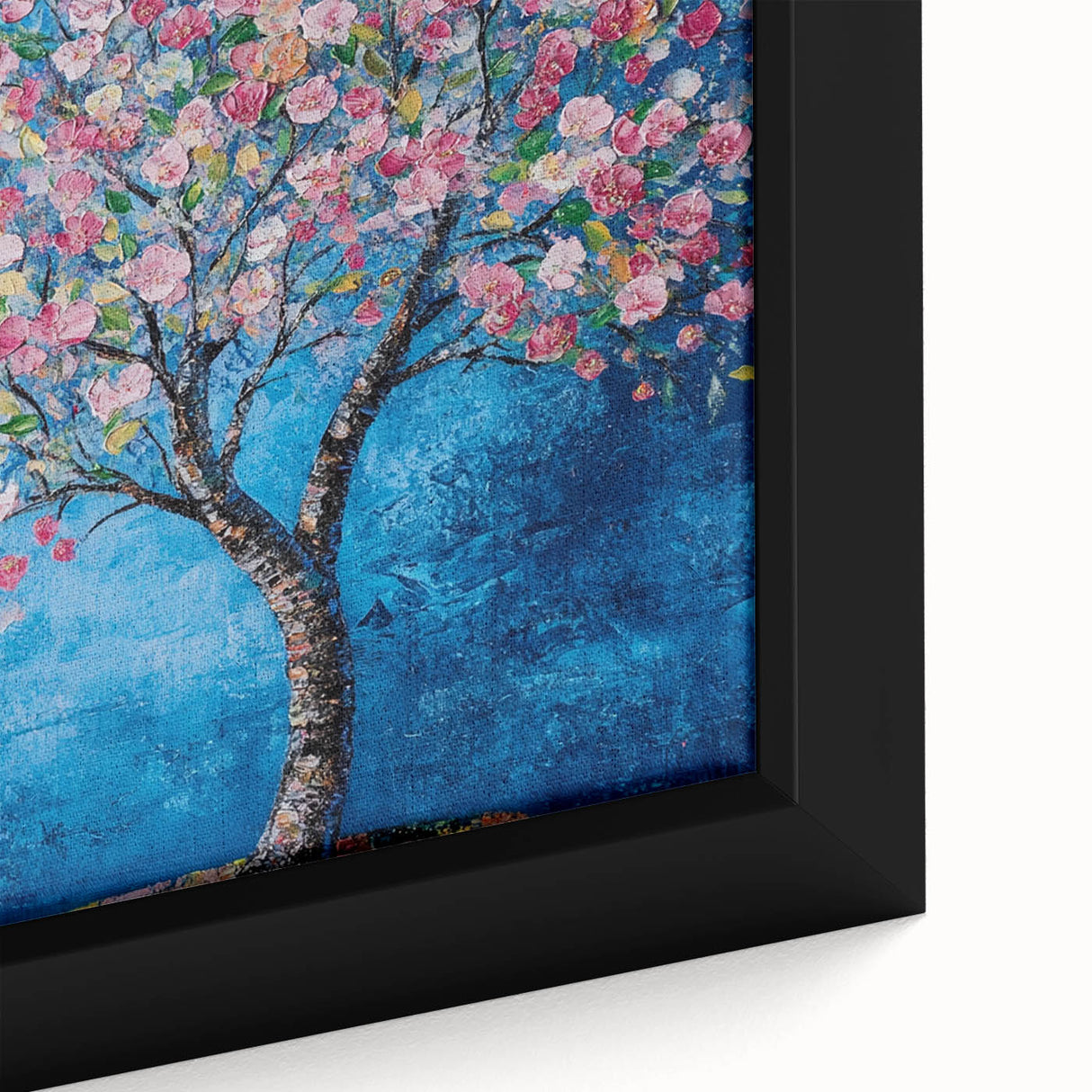 Cherry Blossom in Blue – Botanical Tree Art Prints & Wall Decor