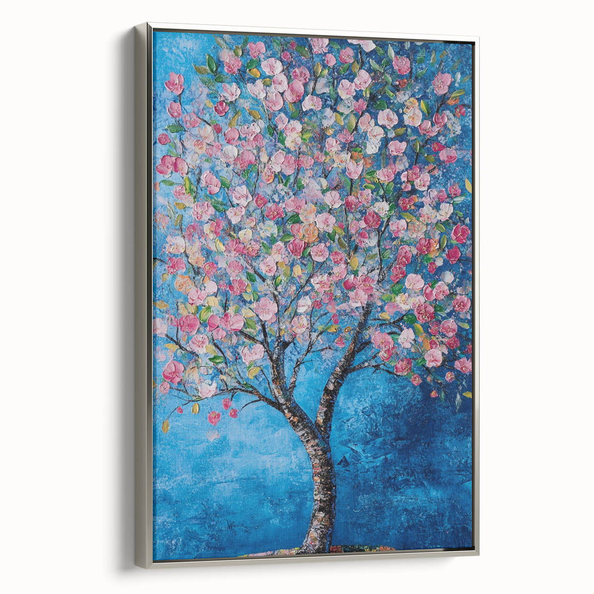 Cherry Blossom in Blue – Botanical Tree Art Prints & Wall Decor
