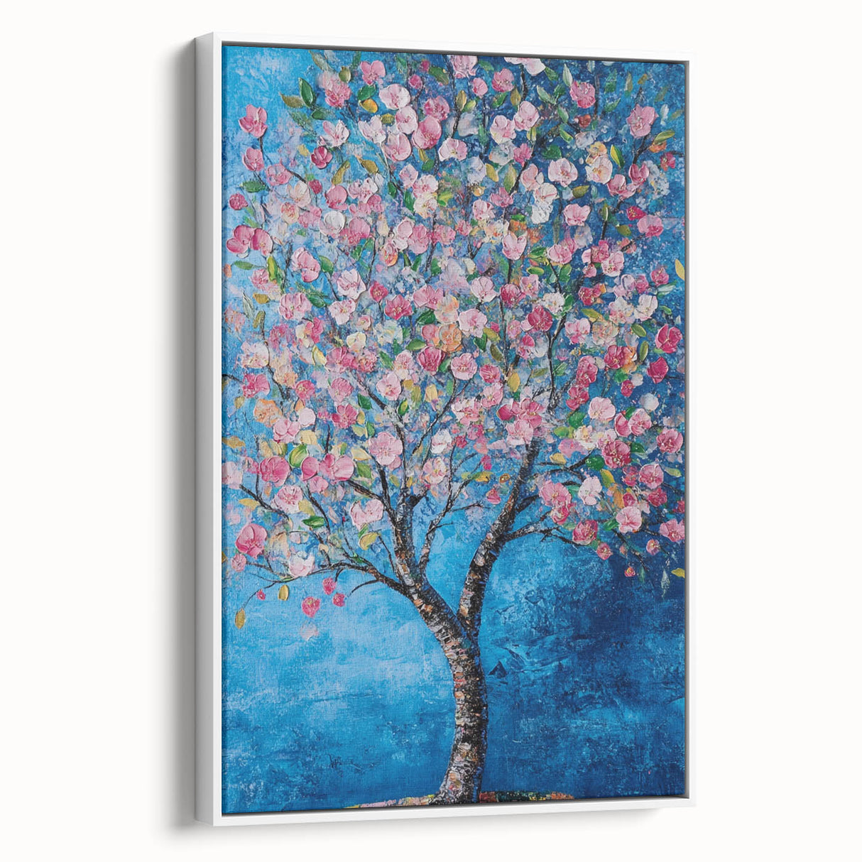 Cherry Blossom in Blue – Botanical Tree Art Prints & Wall Decor