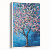 Cherry Blossom in Blue – Botanical Tree Art Prints & Wall Decor