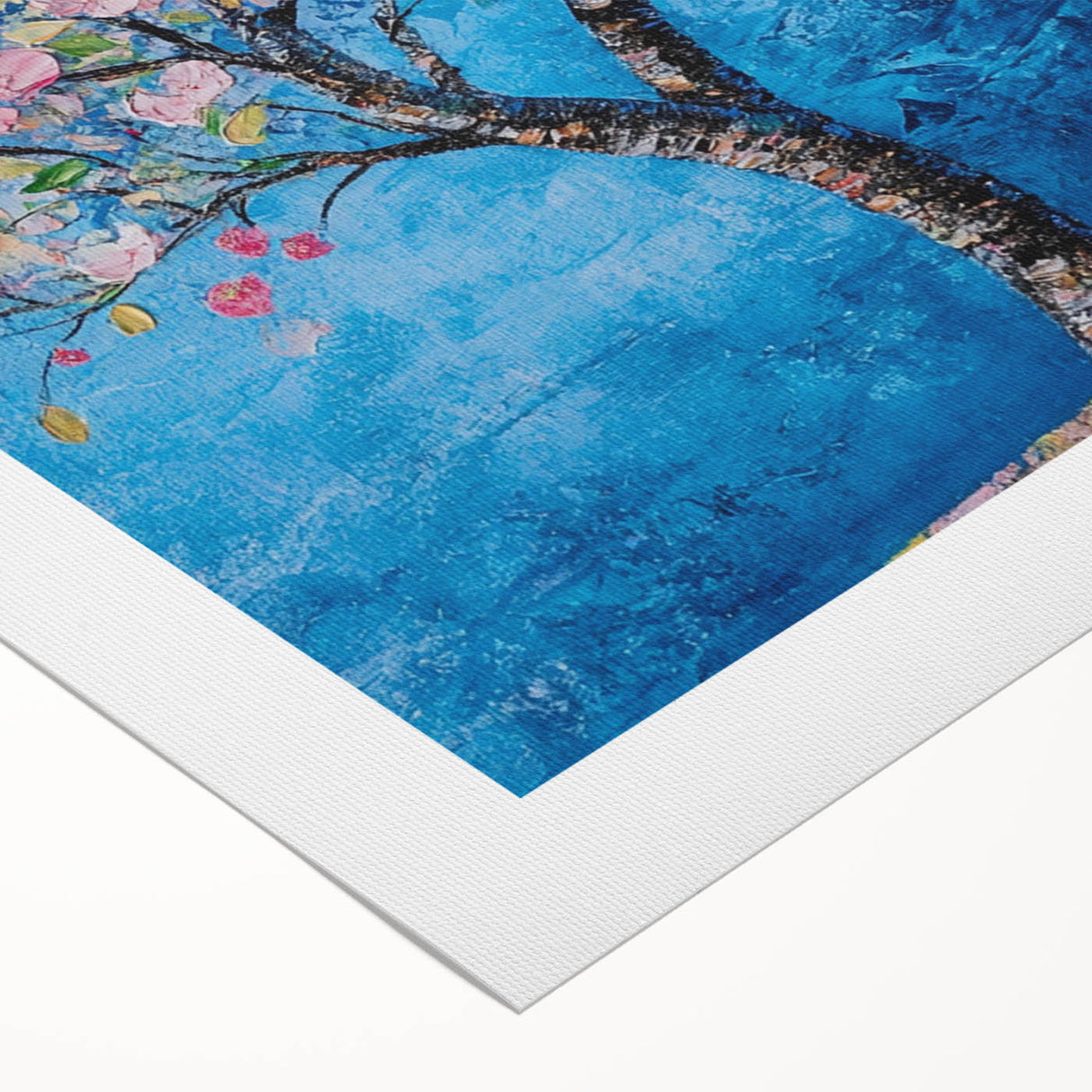 Cherry Blossom in Blue – Botanical Tree Art Prints & Wall Decor