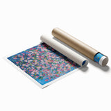 Cherry Blossom in Blue – Botanical Tree Art Prints & Wall Decor