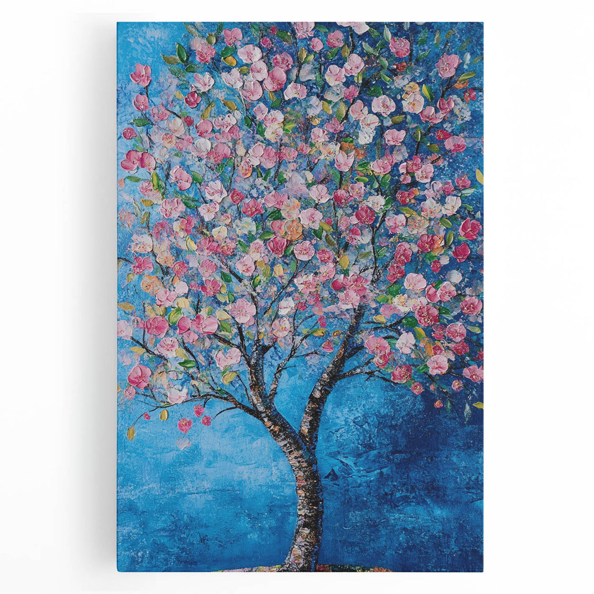 Cherry Blossom in Blue – Botanical Tree Art Prints & Wall Decor