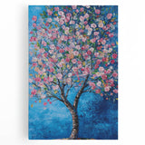 Cherry Blossom in Blue – Botanical Tree Art Prints & Wall Decor