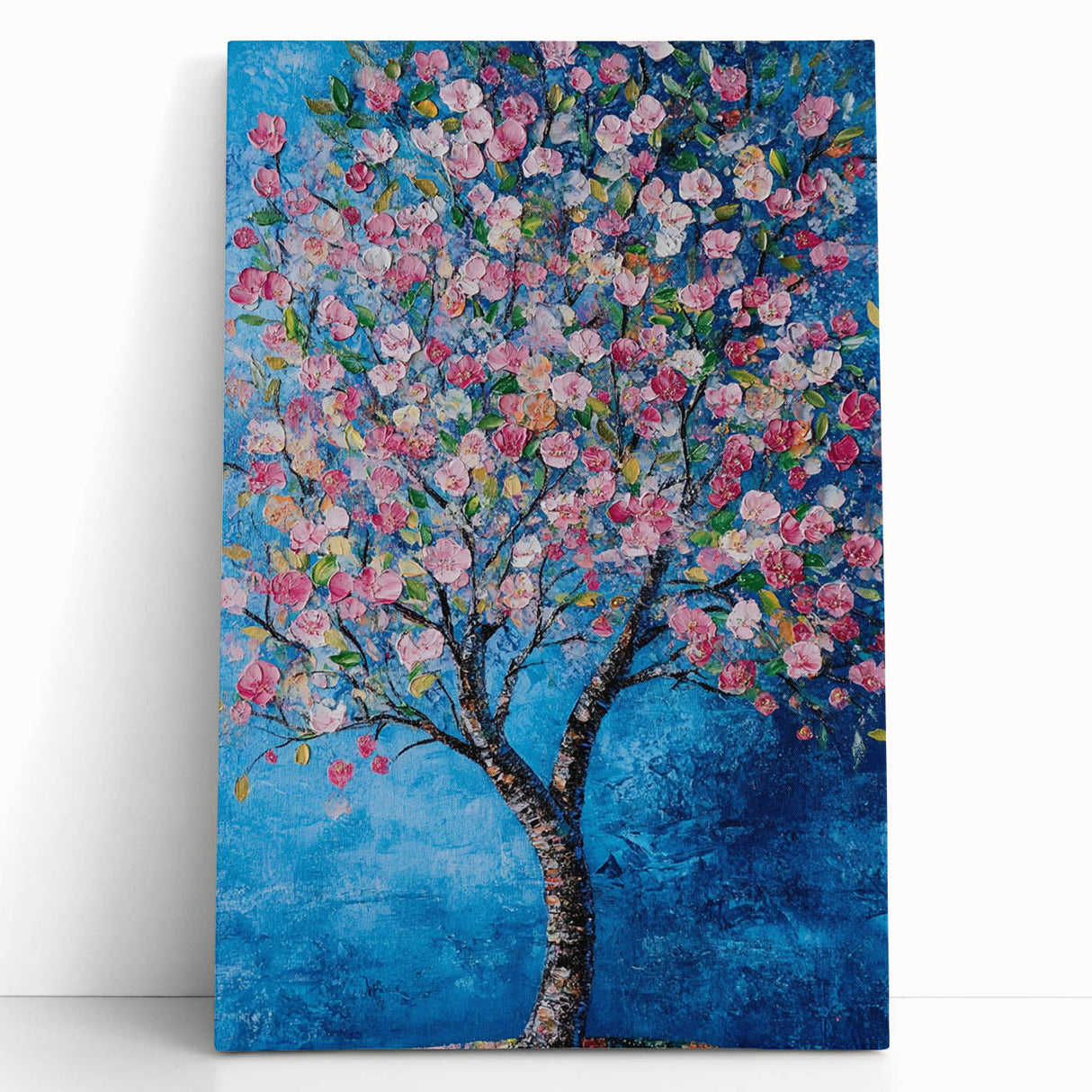 Cherry Blossom in Blue – Botanical Tree Art Prints & Wall Decor