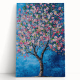 Cherry Blossom in Blue – Botanical Tree Art Prints & Wall Decor
