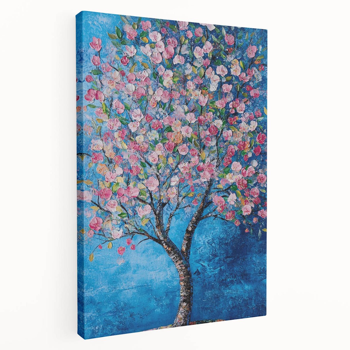 Cherry Blossom in Blue – Botanical Tree Art Prints & Wall Decor
