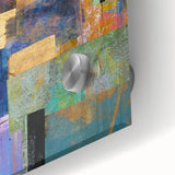 Vibrant Moody Modern Wall Art - Abstract Multicolor & Gold Print