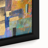 Vibrant Moody Modern Wall Art - Abstract Multicolor & Gold Print