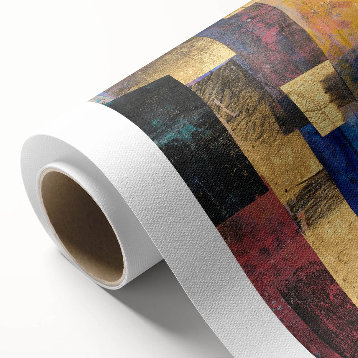 Vibrant Moody Modern Wall Art - Abstract Multicolor & Gold Print