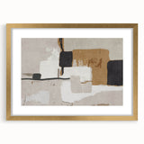 Textured Blocks – Contemporary Canvas Art in Earthen Harmony Abstracts