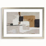 Textured Blocks – Contemporary Canvas Art in Earthen Harmony Abstracts