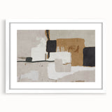 Textured Blocks – Contemporary Canvas Art in Earthen Harmony Abstracts