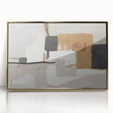 Textured Blocks – Contemporary Canvas Art in Earthen Harmony Abstracts