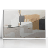 Textured Blocks – Contemporary Canvas Art in Earthen Harmony Abstracts