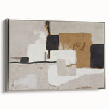 Textured Blocks – Contemporary Canvas Art in Earthen Harmony Abstracts