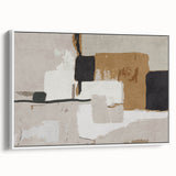Textured Blocks – Contemporary Canvas Art in Earthen Harmony Abstracts