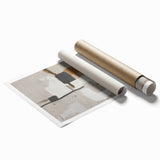 Textured Blocks – Contemporary Canvas Art in Earthen Harmony Abstracts