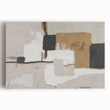 Textured Blocks – Contemporary Canvas Art in Earthen Harmony Abstracts