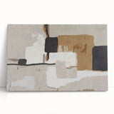 Textured Blocks – Contemporary Canvas Art in Earthen Harmony Abstracts