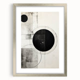 Geometric Minimalist Abstract Wall Art – Monochrome Circles & Lines