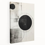 Geometric Minimalist Abstract Wall Art – Monochrome Circles & Lines