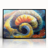 Modern Fluid Art Prints - Fluid Abstract Wall Art in Blue and Yellow