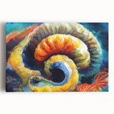 Modern Fluid Art Prints - Fluid Abstract Wall Art in Blue and Yellow