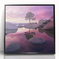 Serene Sunset Reflection – Tree Art Prints & Nature Wall Decor