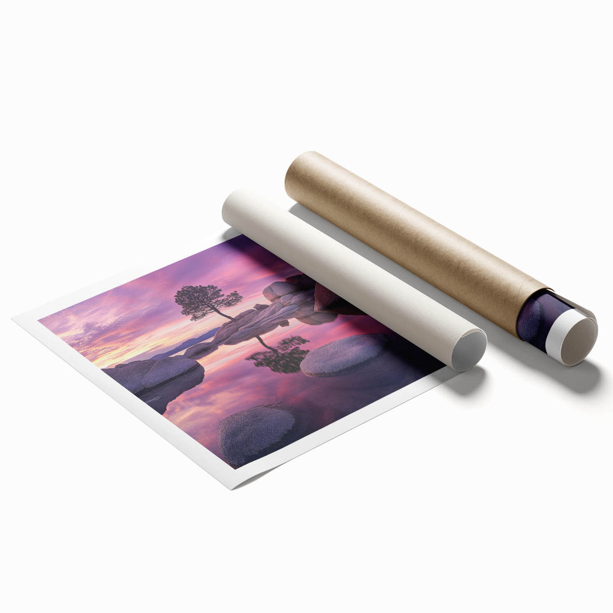 Serene Sunset Reflection – Tree Art Prints & Nature Wall Decor