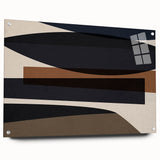 Linear Motion – Minimalist Wall Decor in Earthen Harmony Abstracts