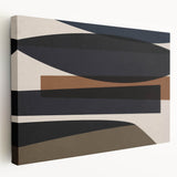 Linear Motion – Minimalist Wall Decor in Earthen Harmony Abstracts