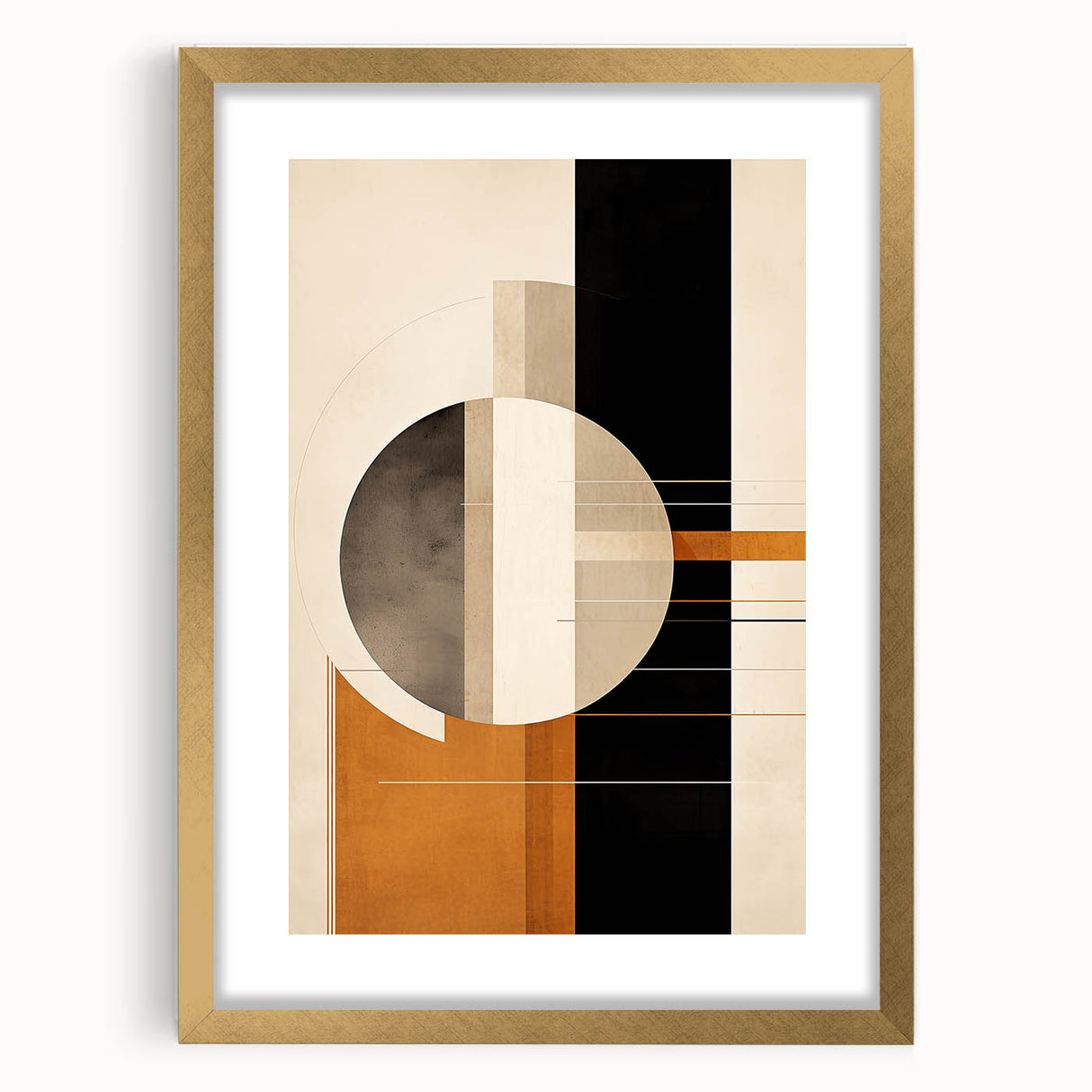 Contemporary Minimalist Wall Art – Geometric Abstract Earth Tones