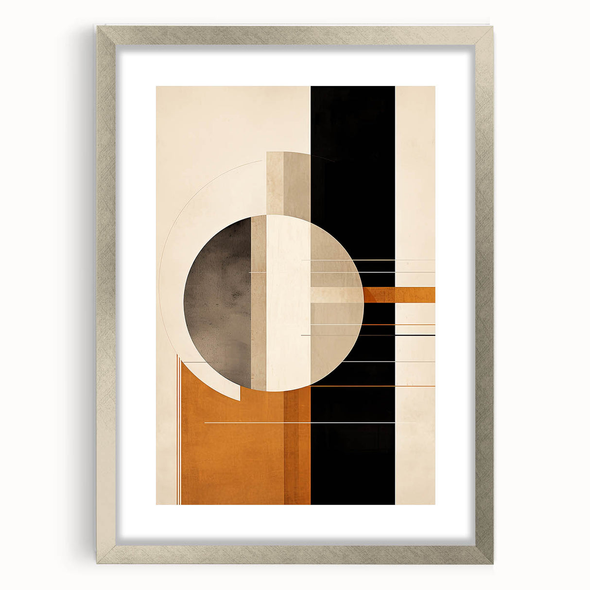 Contemporary Minimalist Wall Art – Geometric Abstract Earth Tones