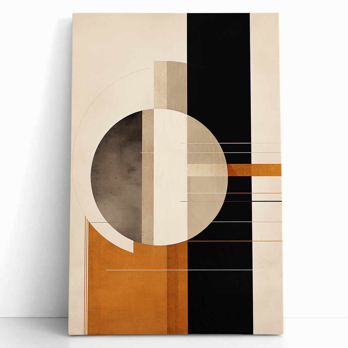 Contemporary Minimalist Wall Art – Geometric Abstract Earth Tones