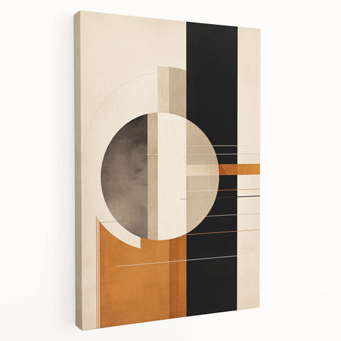 Contemporary Minimalist Wall Art – Geometric Abstract Earth Tones
