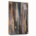 Luxury Moody Modern Wall Art - Abstract Gray, Gold & Brown Print