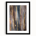 Luxury Moody Modern Wall Art - Abstract Gray, Gold & Brown Print