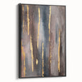 Luxury Moody Modern Wall Art - Abstract Gray, Gold & Brown Print