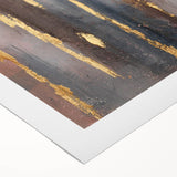 Luxury Moody Modern Wall Art - Abstract Gray, Gold & Brown Print