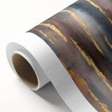 Luxury Moody Modern Wall Art - Abstract Gray, Gold & Brown Print